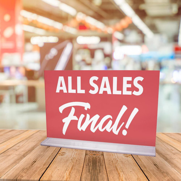 NAHANCO All Sales Final Sign Wayfair